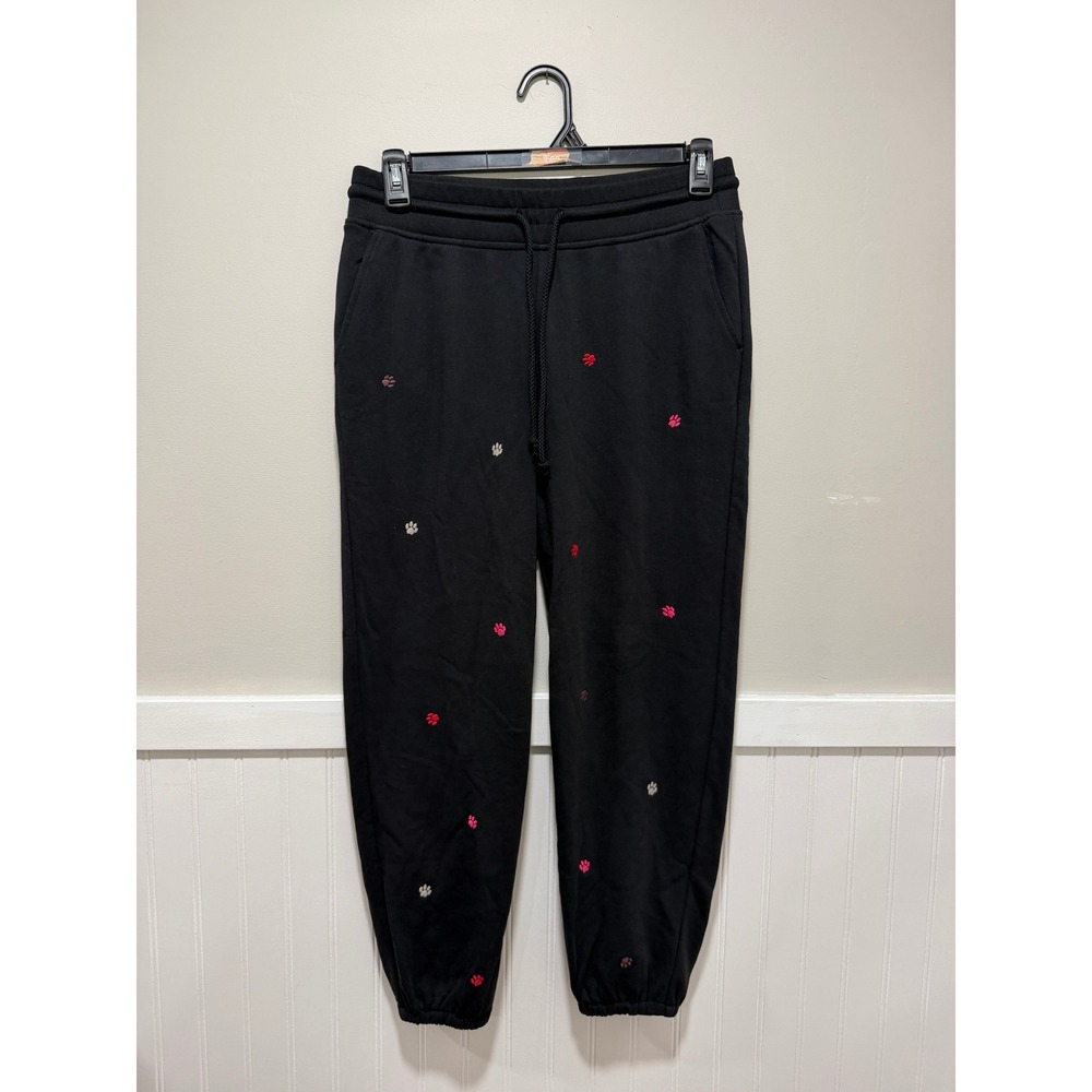 Lou & Grey Jogger Sweatpants Paw Print Embroidery Comfy Women Size Medium